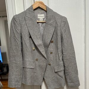 Women’s Gray Double-Breasted Blazer